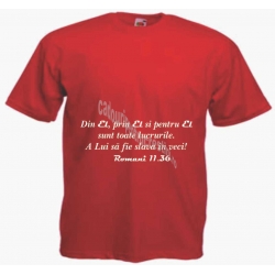 Tricou rosu unisex, Din El, prin El...